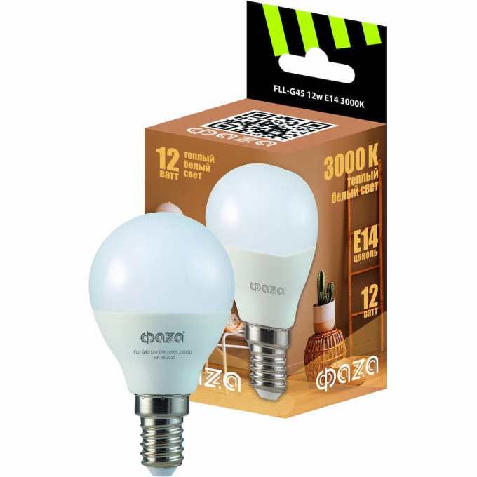 Лампа JAZZWAY ФАZА FLL- G45 12w E14 3000K 230/50 5038561